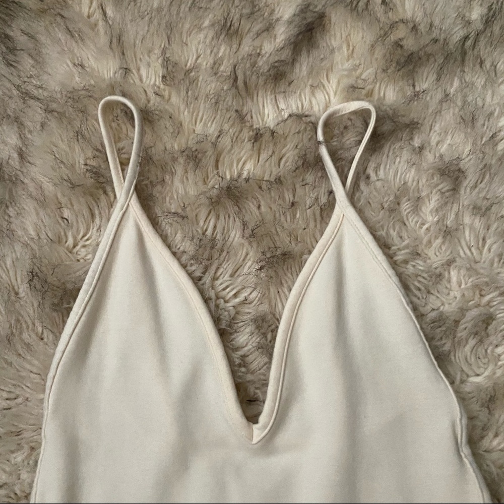 American Apparel Cream, Body-con Mini Dress - Picture 2 of 5